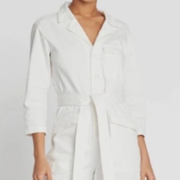 Choosy Tropical Print Jumpsuit 18 Belted Elastic Waist - Picture 3 of 13